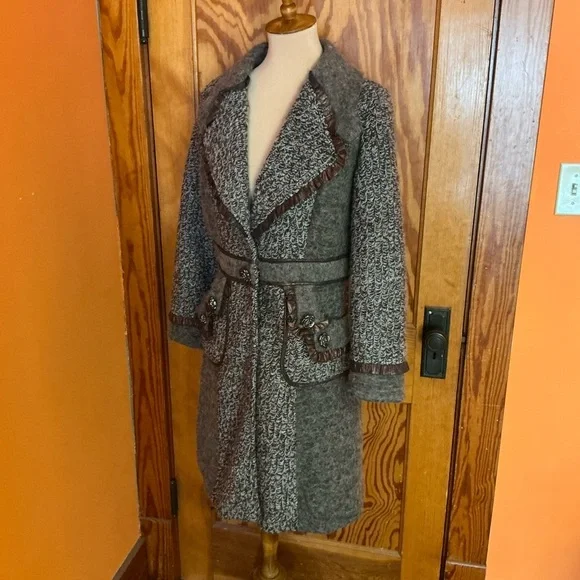 Vintage Y2K shabby chic boho sweater coat - Picture 10 of 11